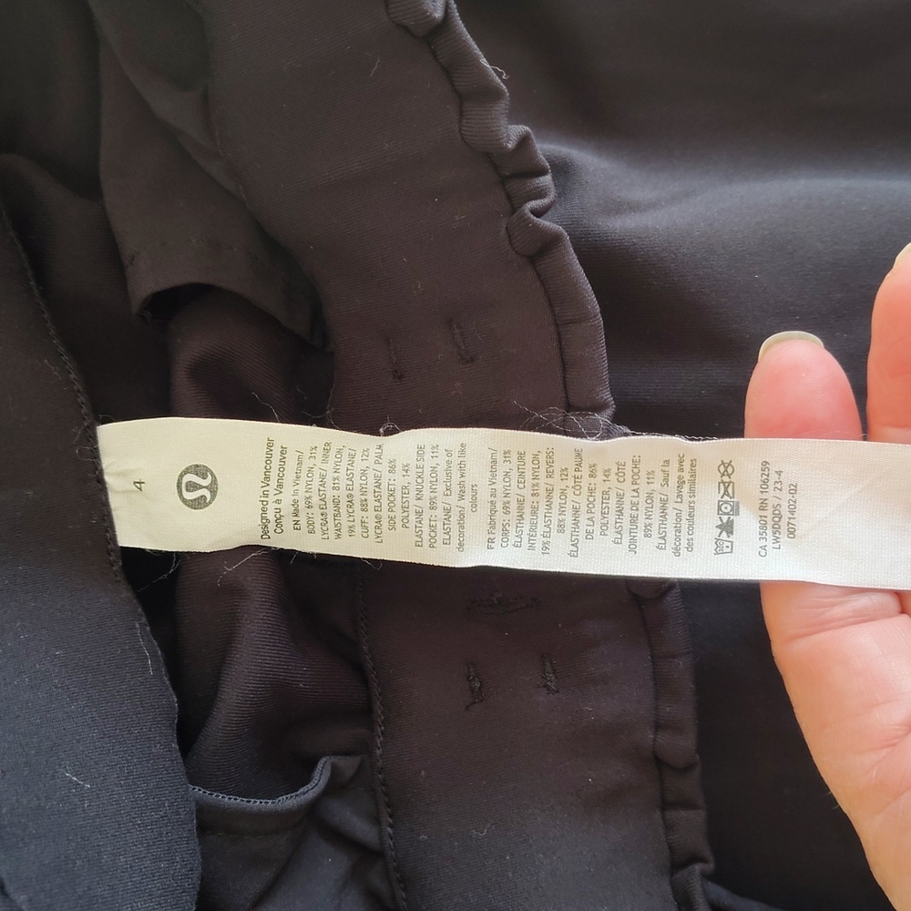 Lululemon On The Fly Pant *28" Black Size 4 - Picture 10 of 12